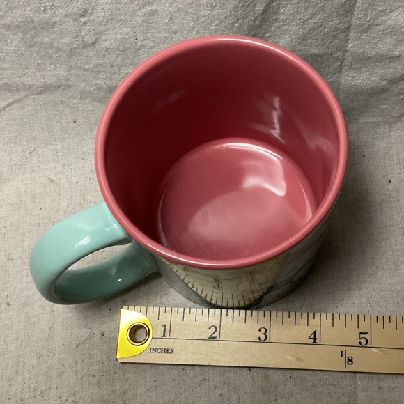 Hello kitty Rainbow pattern Blue teal mug - Picture 2 of 5